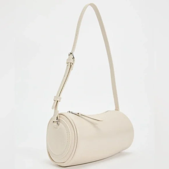 Zara | Bags | Zara Ecru Cylindrical Mini Duffel Bag | Poshmark